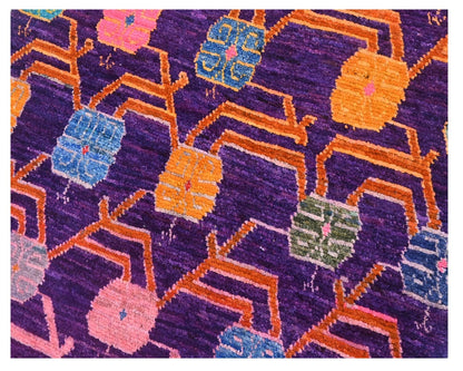 Taimany - Multicolor Tribal Wool Rug - Hand-Knotted 192x115cm