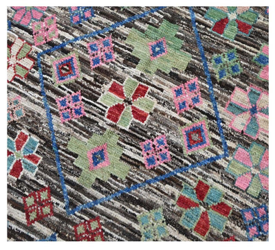 Taimany - Tappeto Tribale in Lana Multicolore - Fatto a Mano 145x91cm - CarpetLiving