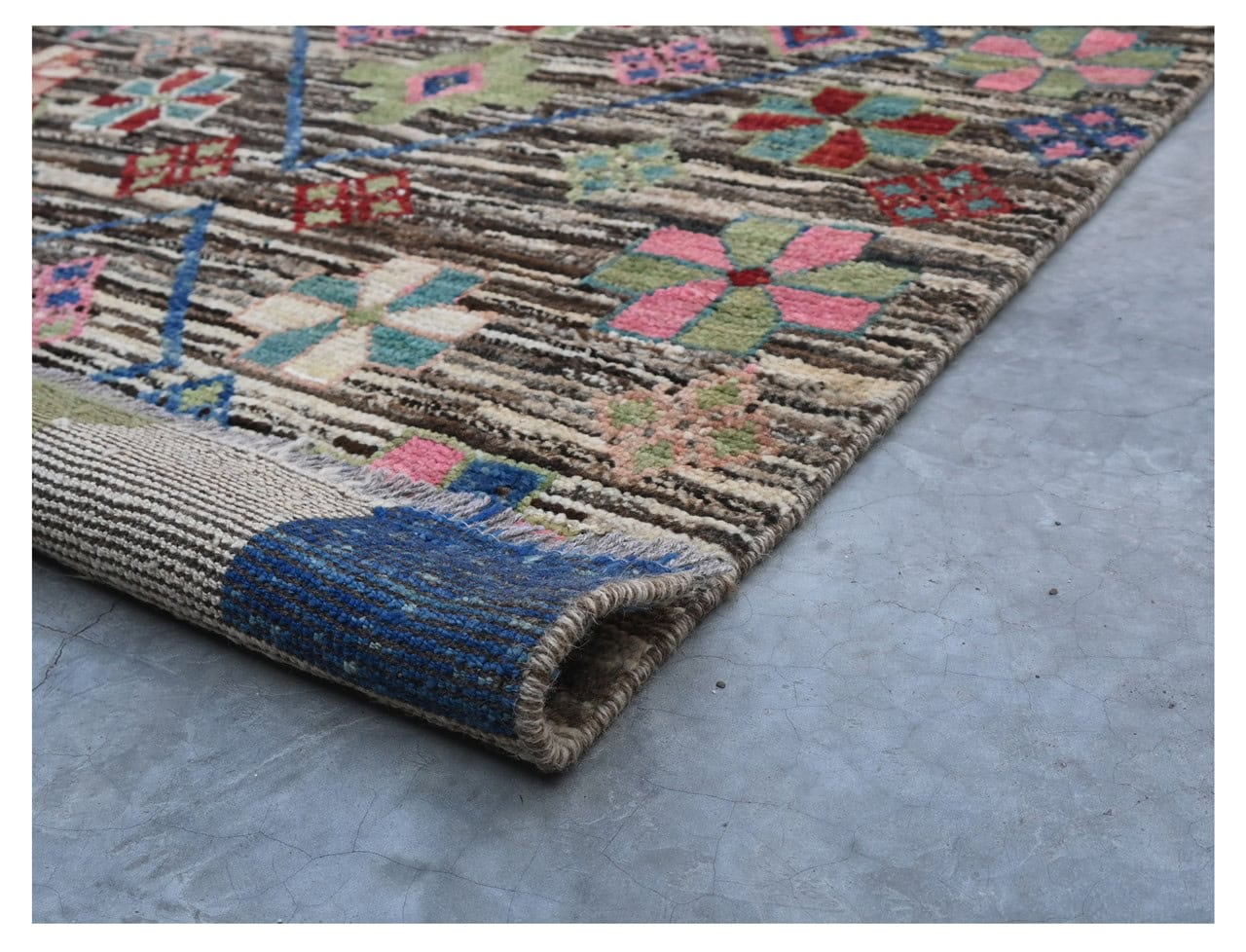 Taimany - Multicolor Tribal Wool Rug - Hand-Knotted 145x91cm