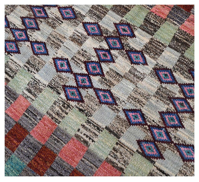 Taimany - Tappeto Tribale in Lana Multicolore - Fatto a Mano 180x120cm - CarpetLiving