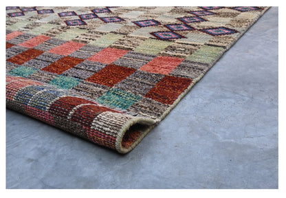 Taimany - Multicolor Tribal Wool Rug - Hand-Knotted 180x120cm