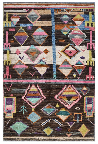 Taimany - Tappeto Tribale in Lana Multicolore - Fatto a Mano 182x119cm - CarpetLiving