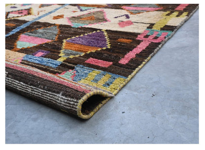 Taimany - Multicolor Tribal Wool Rug - Hand-Knotted 182x119cm