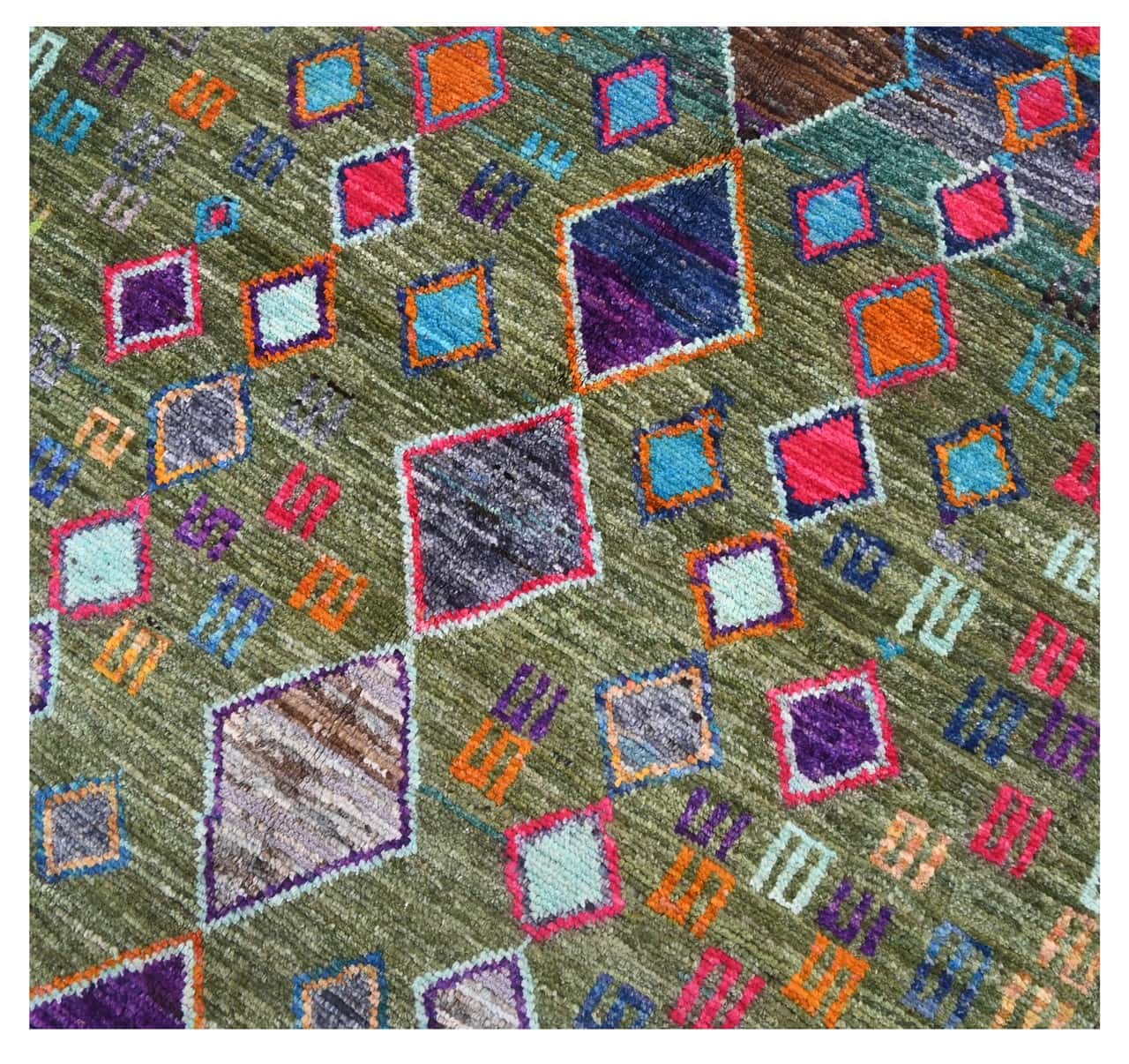 Taimany - Multicolor Tribal Wool Rug - Hand-Knotted 163x119cm