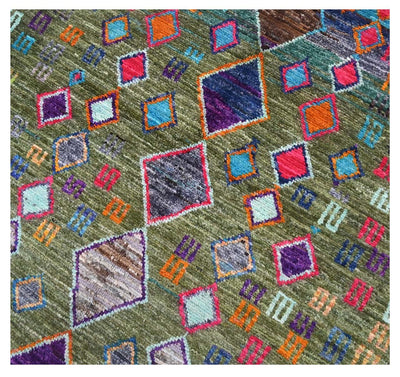 Taimany - Tappeto Tribale in Lana Multicolore - Fatto a Mano 163x119cm - CarpetLiving