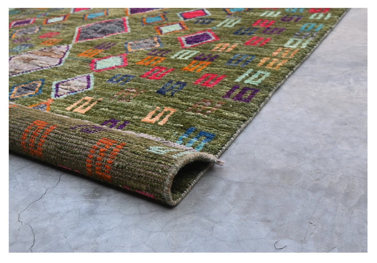 Taimany - Multicolor Tribal Wool Rug - Hand-Knotted 163x119cm