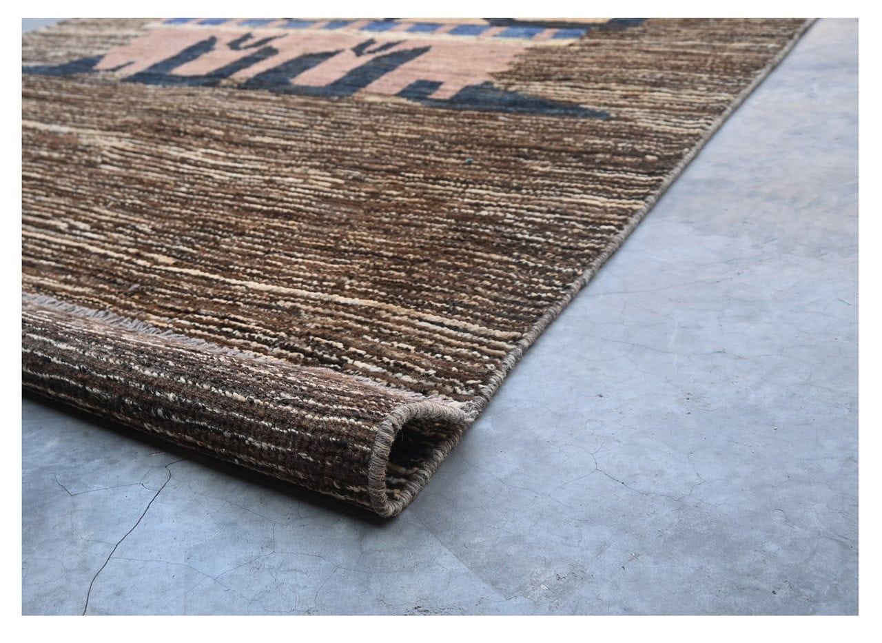 Taimany - Multicolor Tribal Wool Rug - Hand-Knotted 201x139cm