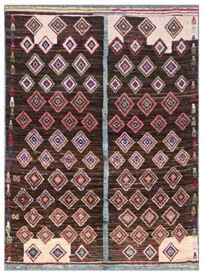 Taimany - Multicolor Tribal Wool Rug - Hand-Knotted 167x118cm