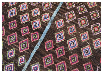 Taimany - Tappeto Tribale in Lana Multicolore - Fatto a Mano 167x118cm