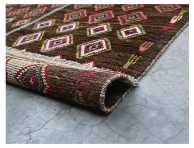 Taimany - Tappeto Tribale in Lana Multicolore - Fatto a Mano 167x118cm