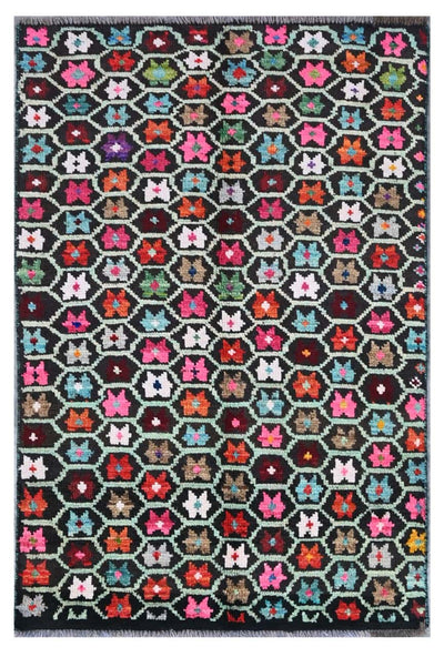 Taimany - Tappeto Tribale in Lana Multicolore - Fatto a Mano 122x80cm - CarpetLiving