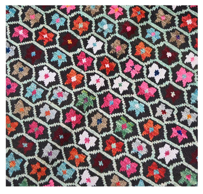 Taimany - Tappeto Tribale in Lana Multicolore - Fatto a Mano 122x80cm - CarpetLiving