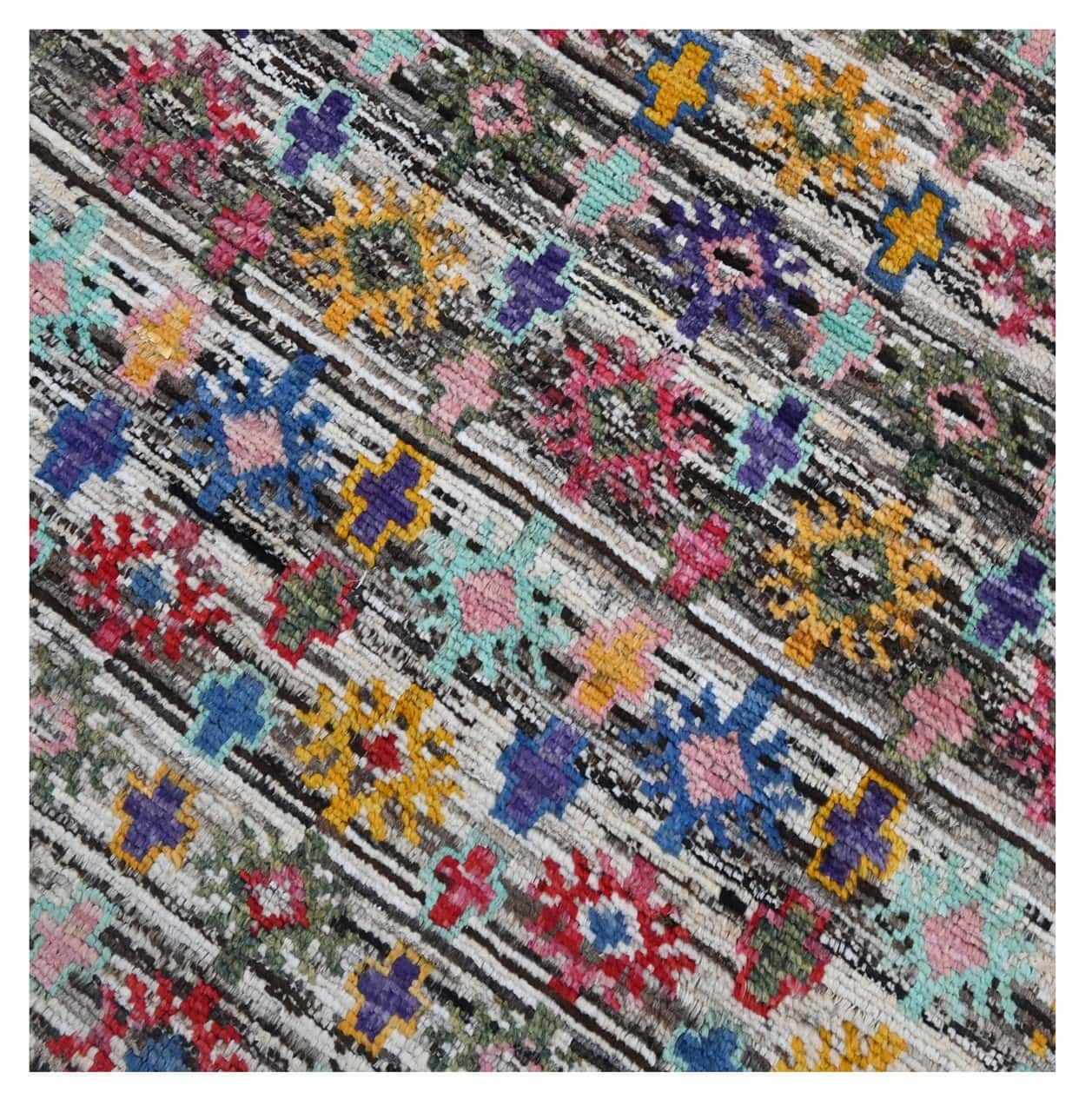 Taimany - Multicolor Tribal Wool Rug - Hand-Knotted 138x86cm