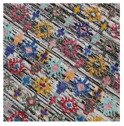 Taimany - Tappeto Tribale in Lana Multicolore - Fatto a Mano 138x86cm