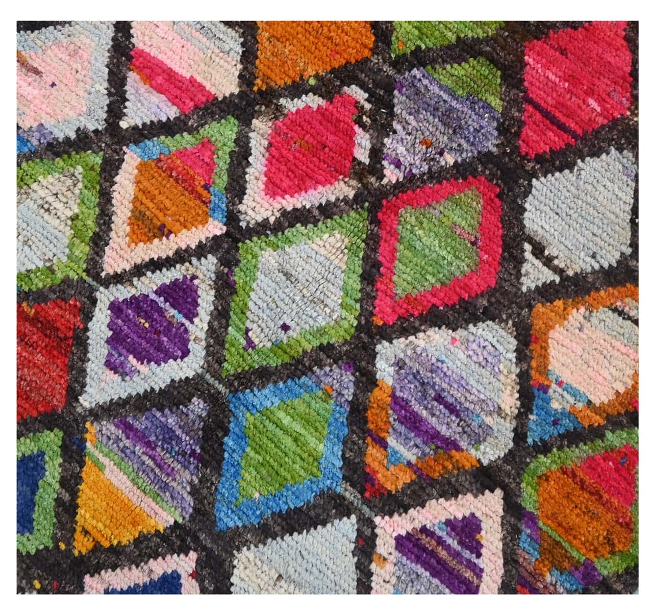 Taimany - Multicolor Tribal Wool Rug - Hand-Knotted 149x87cm