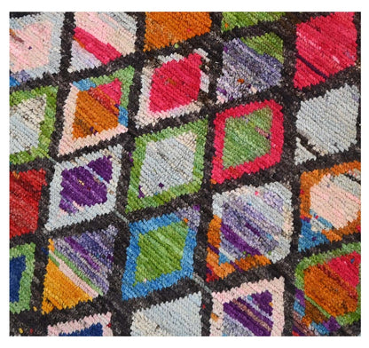 Taimany - Multicolor Tribal Wool Rug - Hand-Knotted 149x87cm