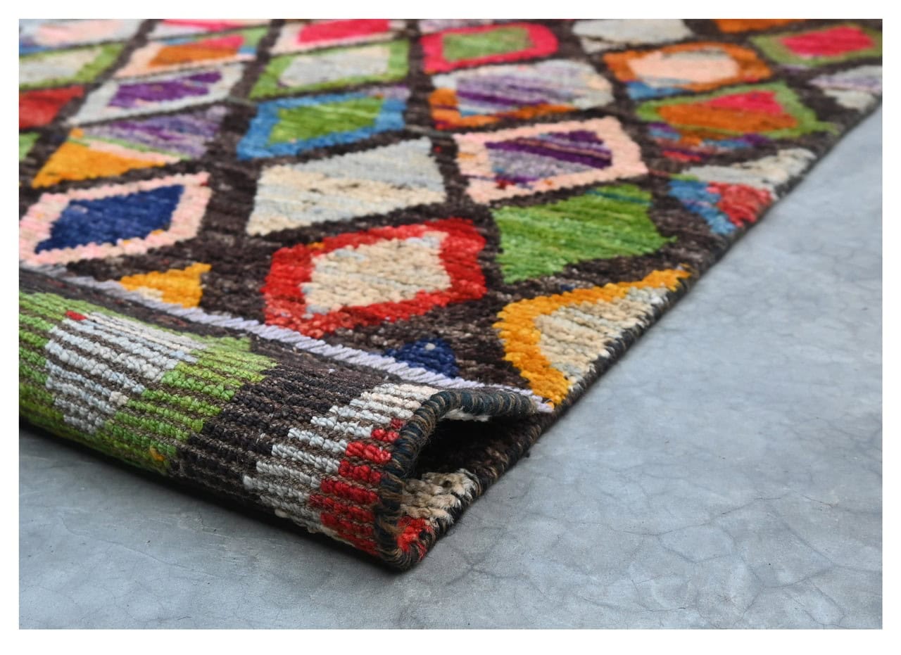 Taimany - Multicolor Tribal Wool Rug - Hand-Knotted 149x87cm