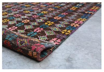 Taimany - Multicolor Tribal Wool Rug - Hand-Knotted 200x77cm