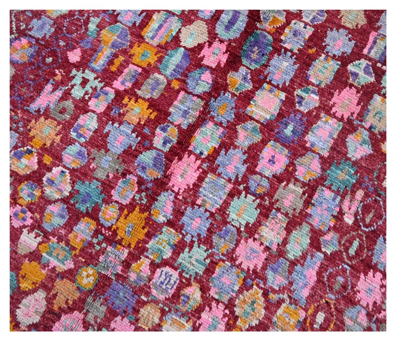 Taimany - Multicolor Tribal Wool Rug - Hand-Knotted 183x118cm