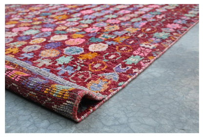 Taimany - Multicolor Tribal Wool Rug - Hand-Knotted 183x118cm