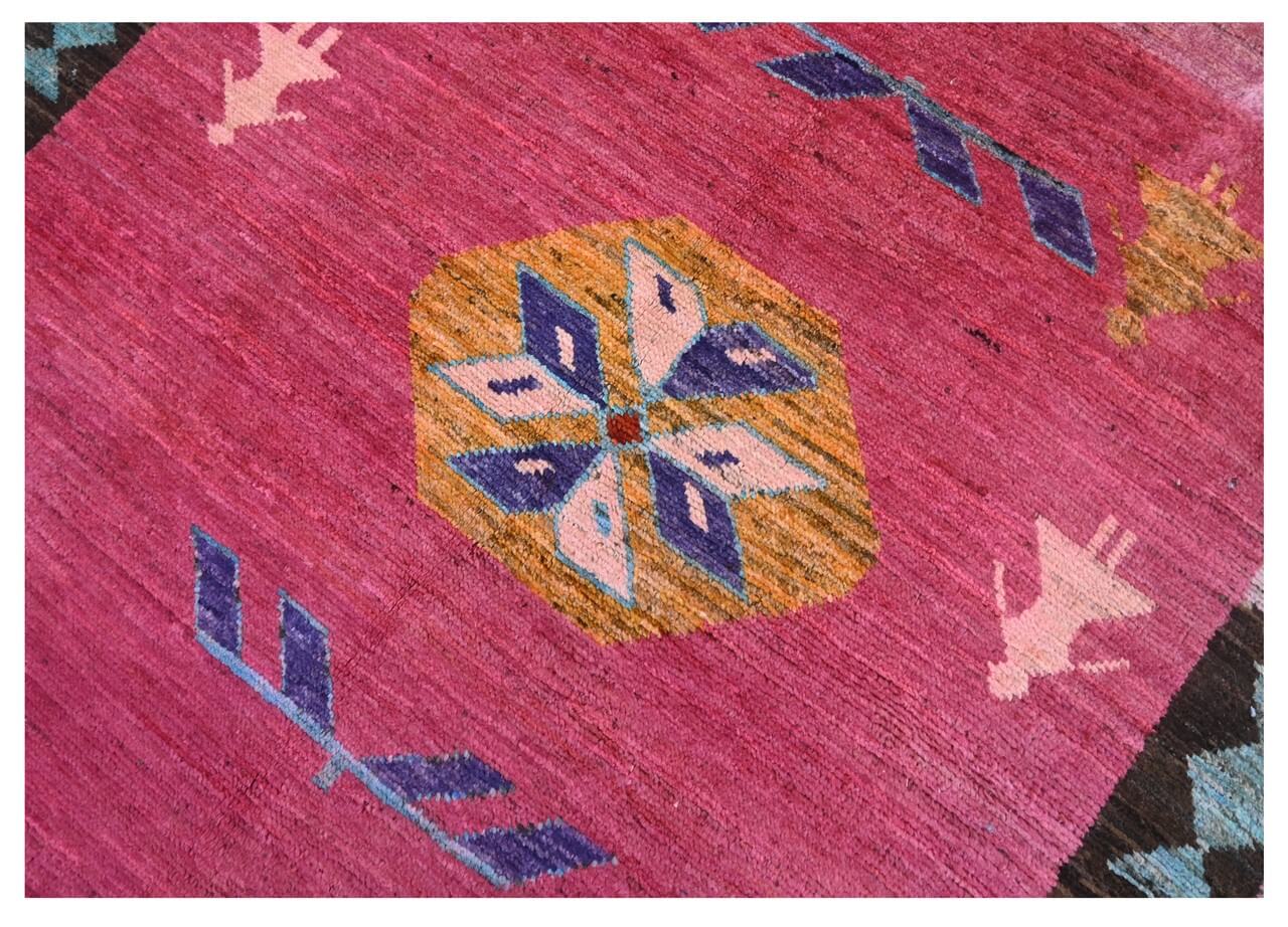 Taimany - Multicolor Tribal Wool Rug - Hand-Knotted 195x146cm