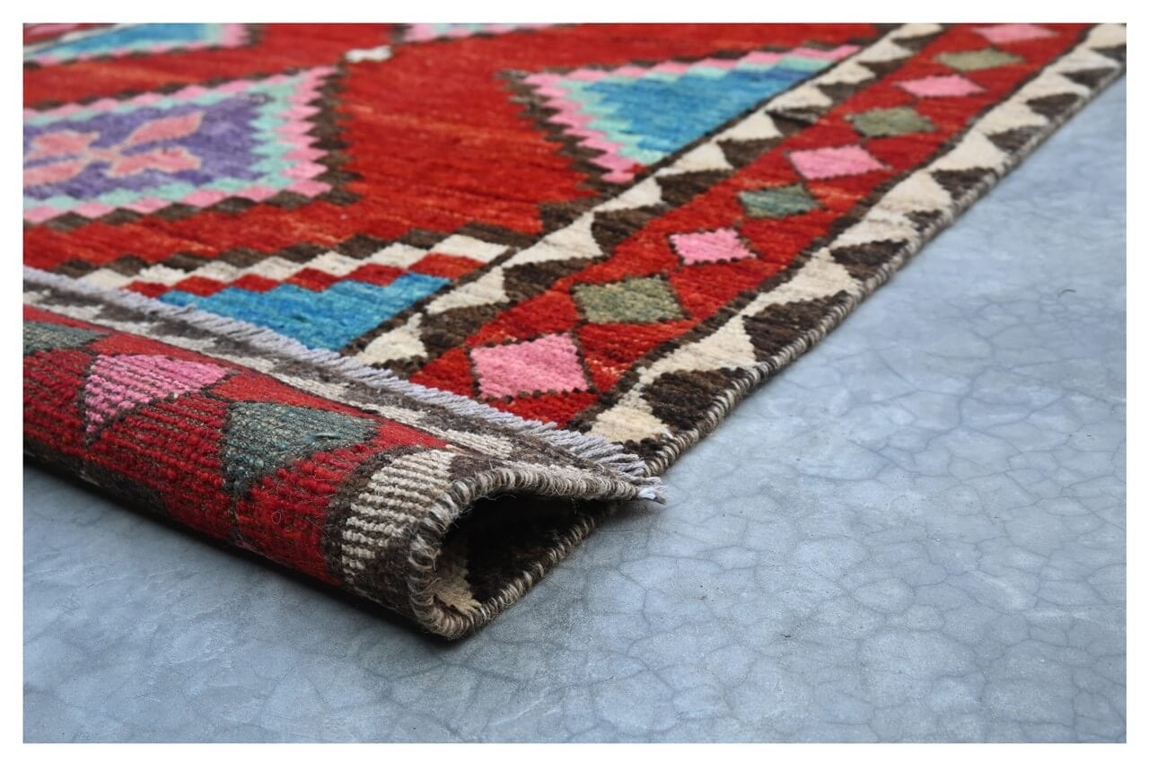 Taimany - Multicolor Tribal Wool Rug - Hand-Knotted 181x120cm