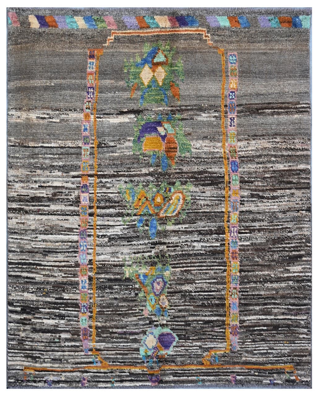 Taimany - Multicolor Tribal Wool Rug - Hand-Knotted 177x137cm