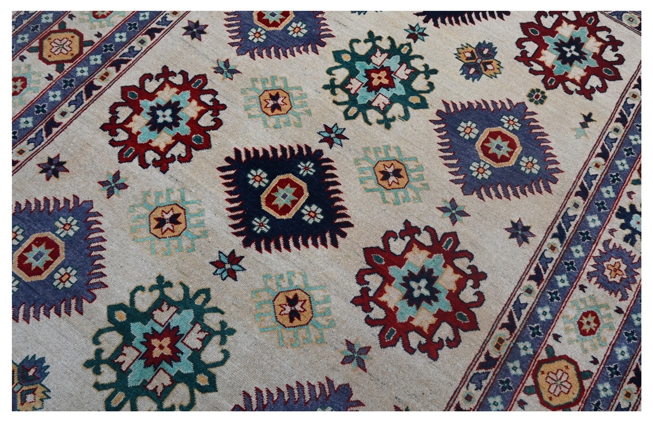 Tappeto Kazak Classico, Multicolore, fatto a mano, 296x194cm