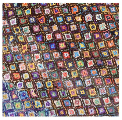 Taimany - Tappeto Tribale in Lana Multicolore - Fatto a Mano 109x81cm - CarpetLiving