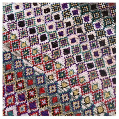 Taimany - Multicolor Tribal Wool Rug - Hand-Knotted 142x90cm