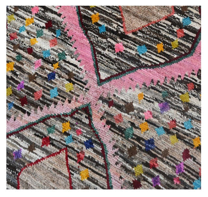 Taimany - Multicolor Tribal Wool Rug - Hand-Knotted 142x80cm