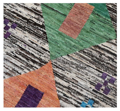 Taimany - Tappeto Tribale in Lana Multicolore - Fatto a Mano 146x86cm - CarpetLiving