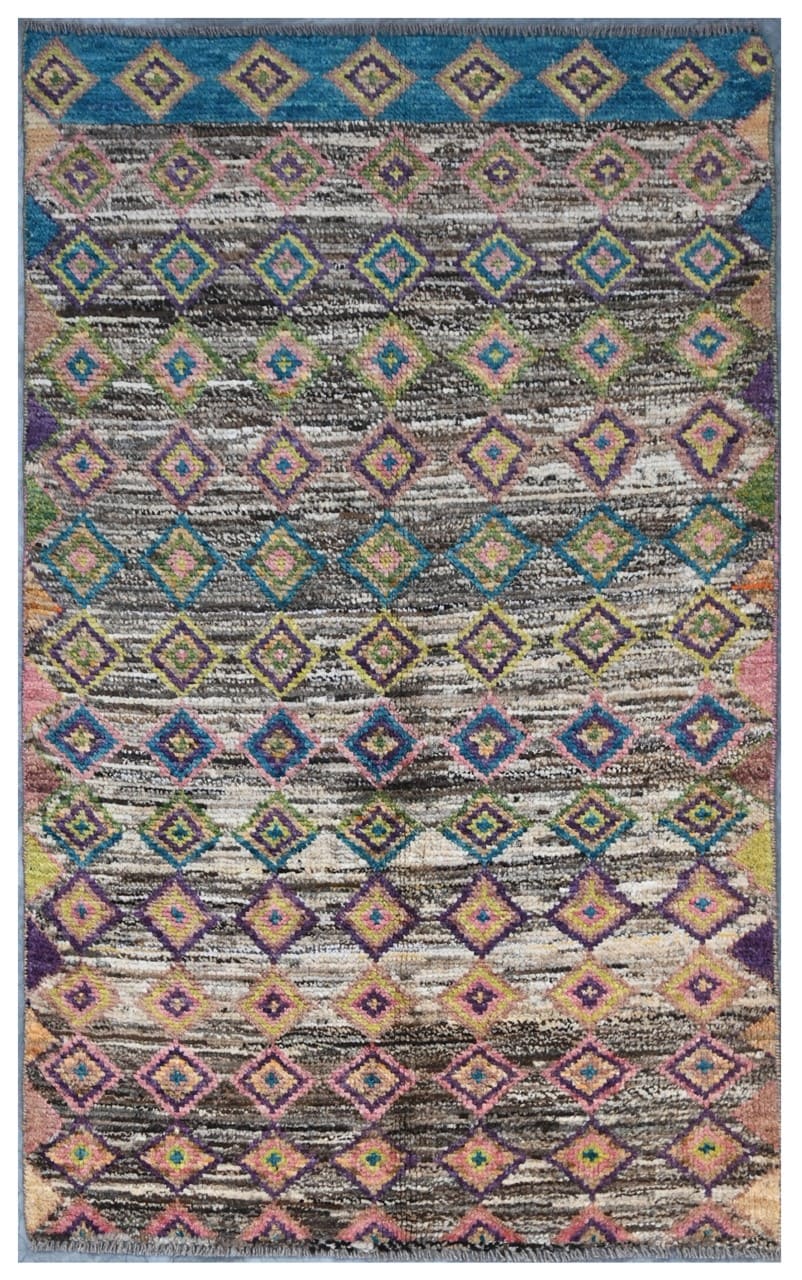 Taimany - Multicolor Tribal Wool Rug - Hand-Knotted 149x86cm