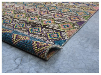 Taimany - Tappeto Tribale in Lana Multicolore - Fatto a Mano 149x86cm - CarpetLiving