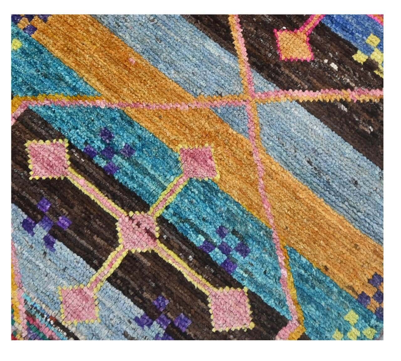 Taimany - Multicolor Tribal Wool Runner Rug - Hand-Knotted 279x69cm