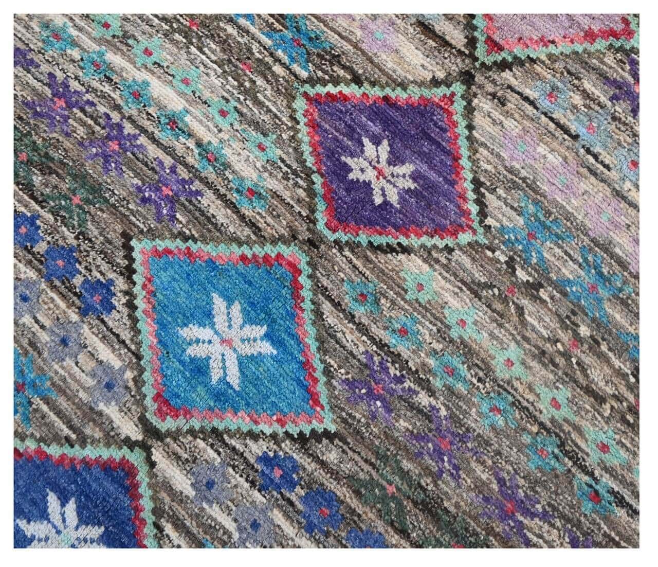 Taimany - Multicolor Tribal Wool Rug - Hand-Knotted 184x109cm