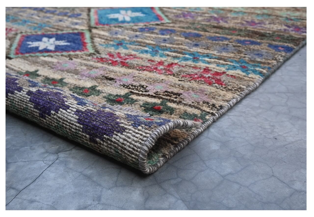 Taimany - Multicolor Tribal Wool Rug - Hand-Knotted 184x109cm