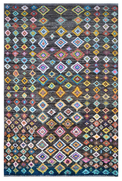 Taimany - Multicolor Tribal Wool Rug - Hand-Knotted 172x114cm