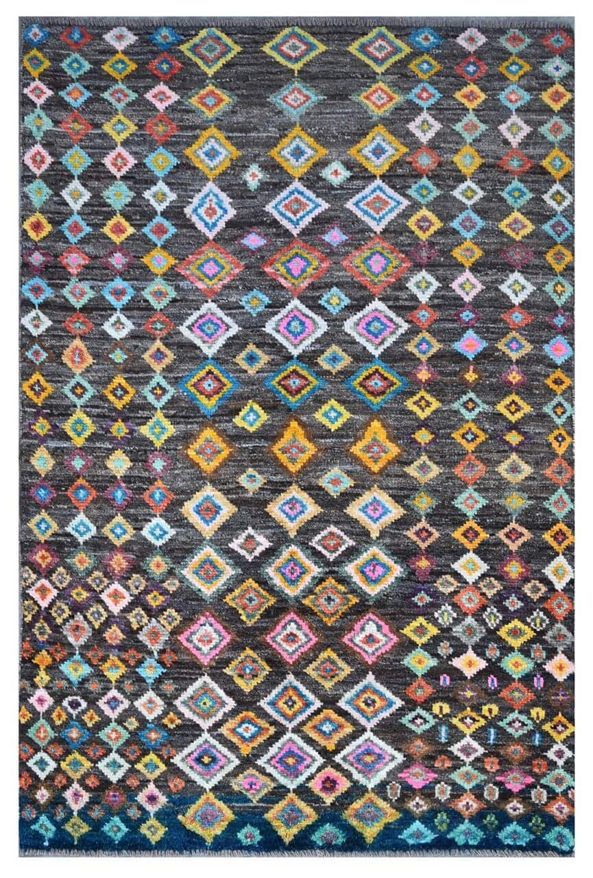 Taimany - Multicolor Tribal Wool Rug - Hand-Knotted 172x114cm