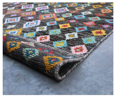 Taimany - Tappeto Tribale in Lana Multicolore - Fatto a Mano 172x114cm - CarpetLiving