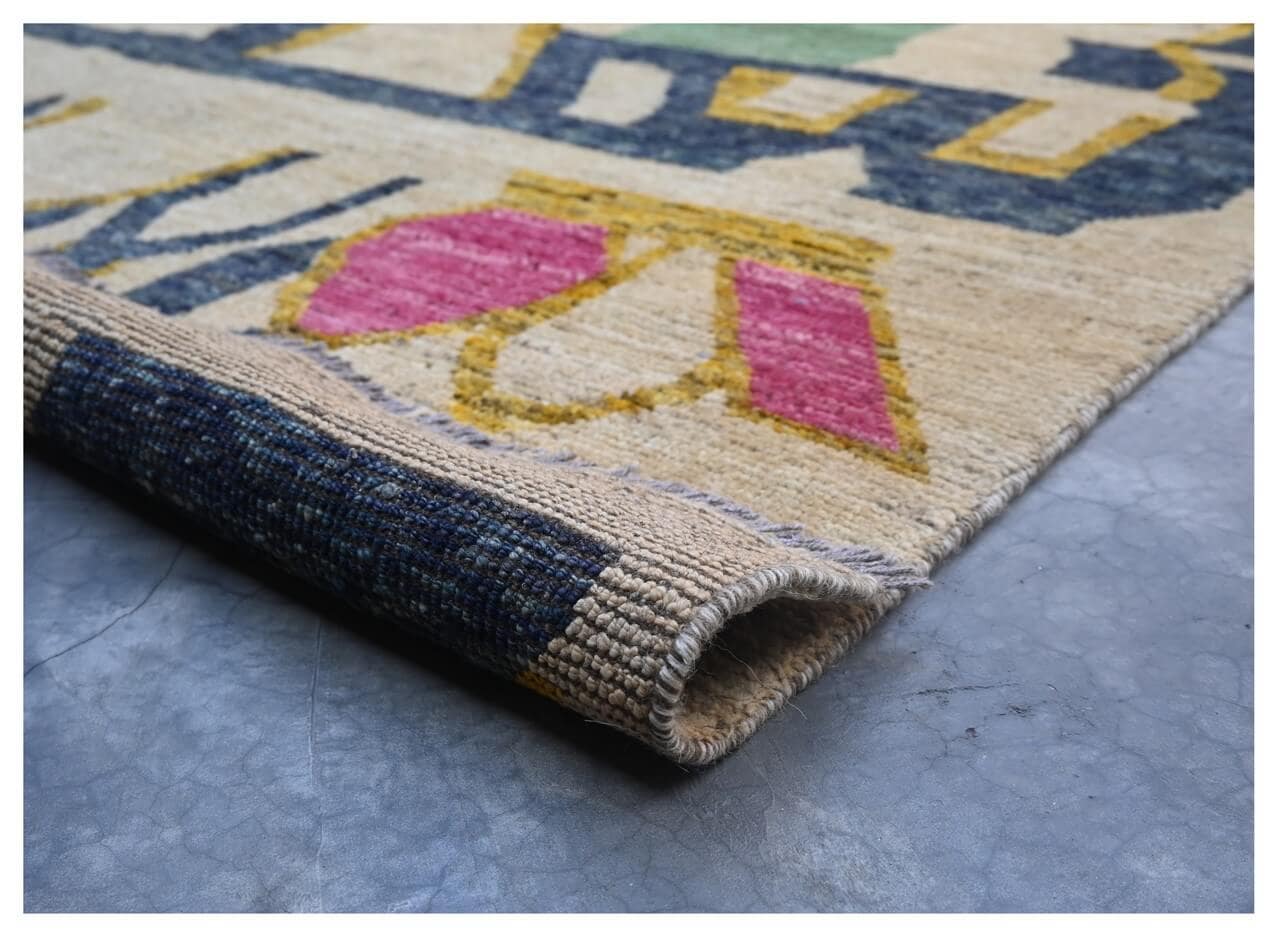 Taimany - Multicolor Tribal Wool Rug - Hand-Knotted 200x143cm