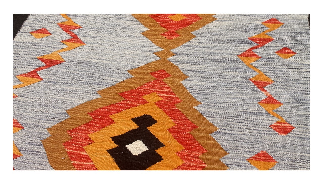 Modern wool Kilim carpet multi 215x156cm