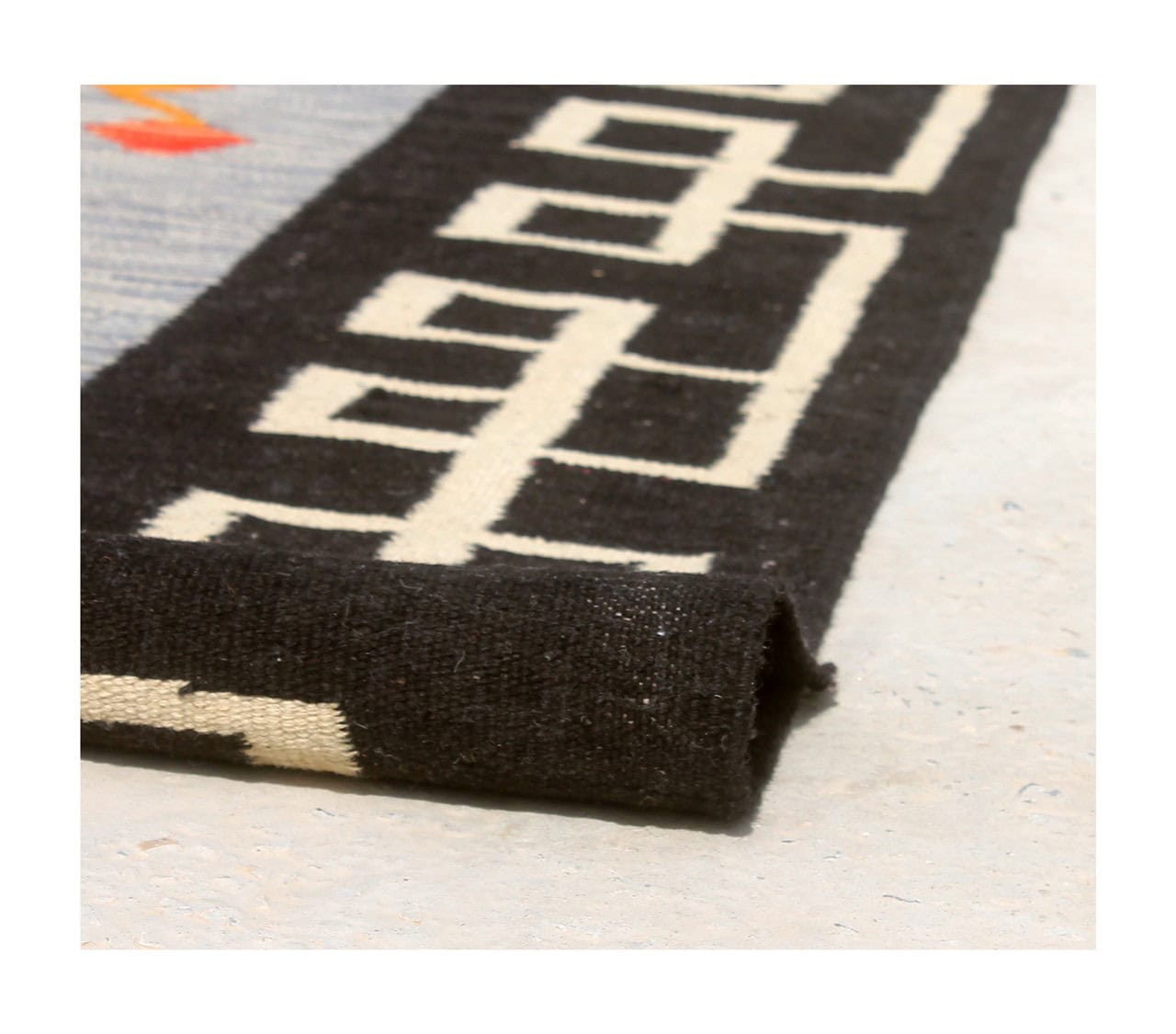Modern wool Kilim carpet multi 215x156cm