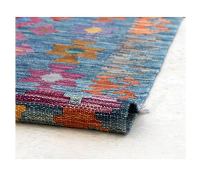 Tappeto Kilim Kaudani Afghan fatto a mano multicolore 297x201cm - CarpetLiving