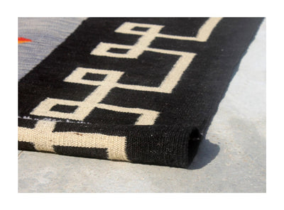 Tappeto Kilim moderno in lana multicolore 200x150cm