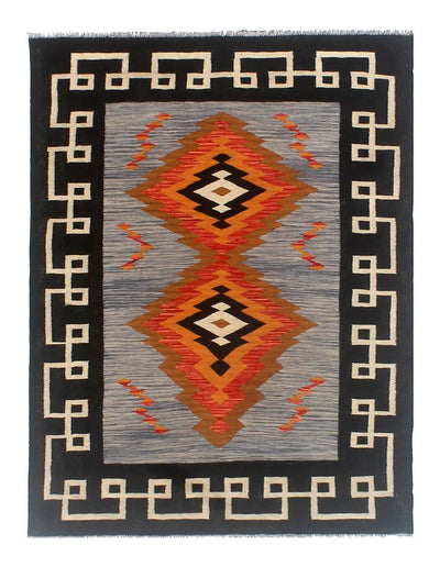 Tappeto Kilim moderno in lana multicolore 176x126cm - CarpetLiving