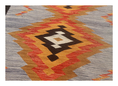 Tappeto Kilim moderno in lana multicolore 176x126cm - CarpetLiving