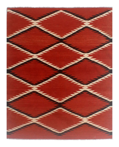 Tappeto Kilim moderno in lana multicolore 195x150cm - CarpetLiving