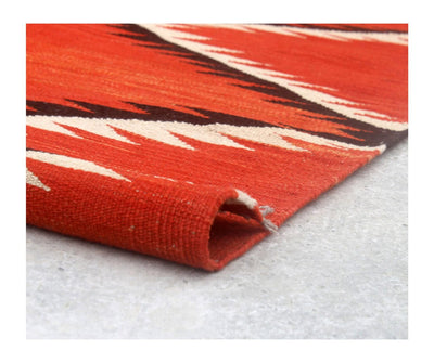 Tappeto Kilim moderno in lana multicolore 195x150cm - CarpetLiving