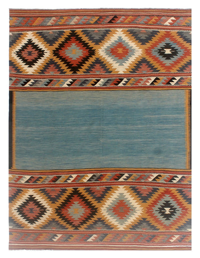 Tappeto Kilim Kaudani Afghan fatto a mano multicolore 347x254cm